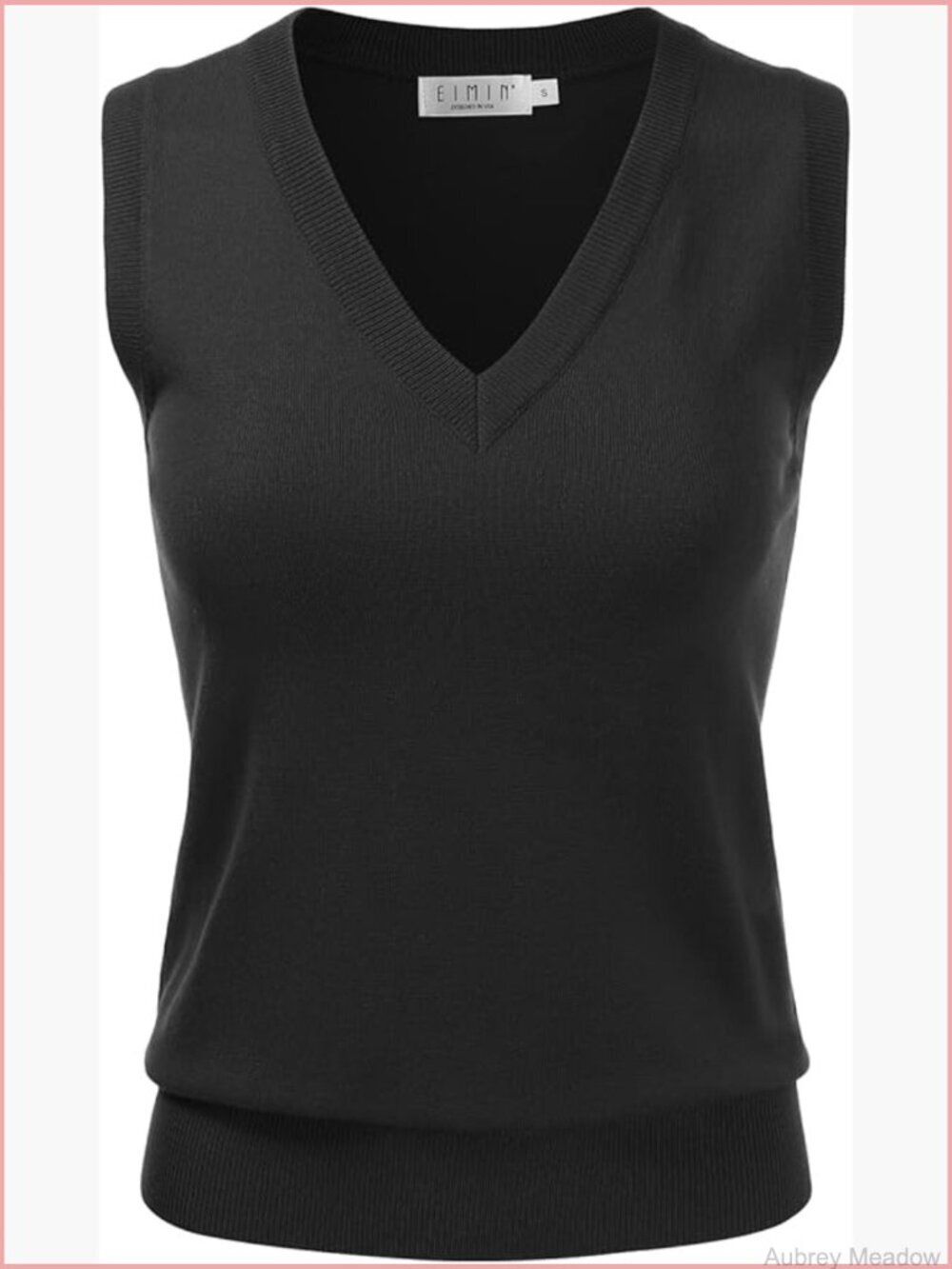 V-Neck Sleeveless Stretch Pullover Premium Sweater Vest Top